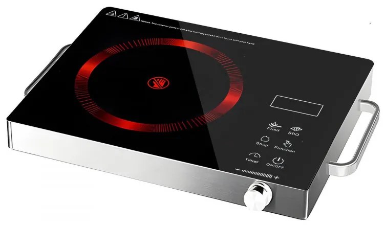 Plita cu infrarosu Elite EFP-1255P, 2200W, Control prin senzor, Afisaj LED, Тimer, Negru/lucios