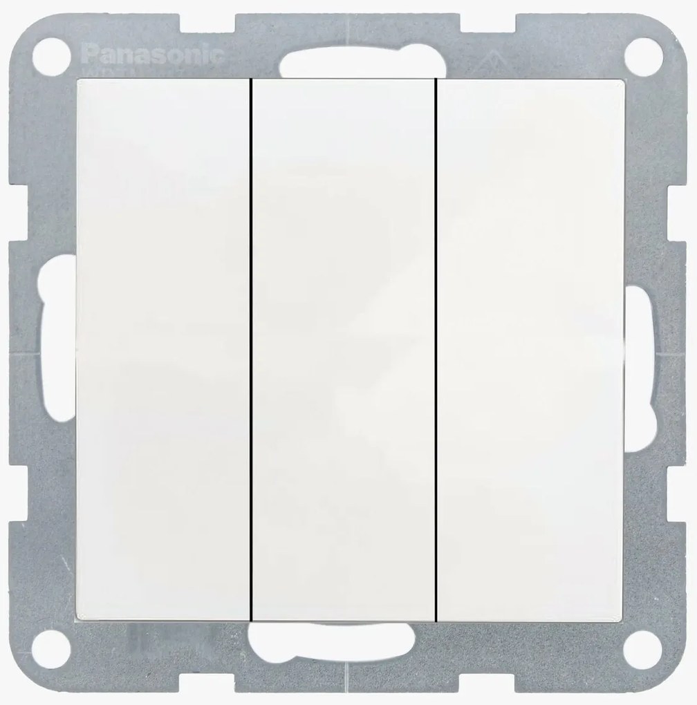 Intrerupator triplu 10A, IP20, Alb, Panasonic Karre Plus 55