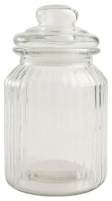 Recipient din sticlă T&G Woodware Ribbed, 1 l