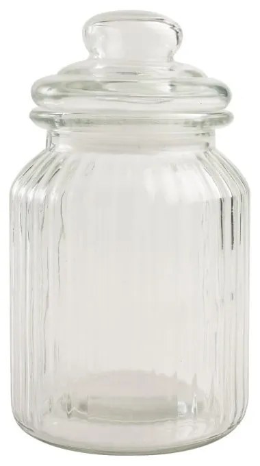 Recipient clasic din sticlă T&G Woodware Ribbed, 1 l