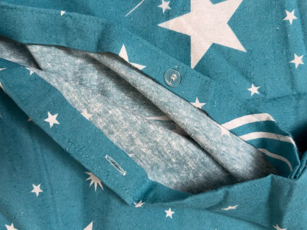 Lenjerie de pat din flanel NIGHT SKY turcoaz Dimensiune lenjerie de pat: 2 buc 70 x 90 cm | 200 x 220 cm