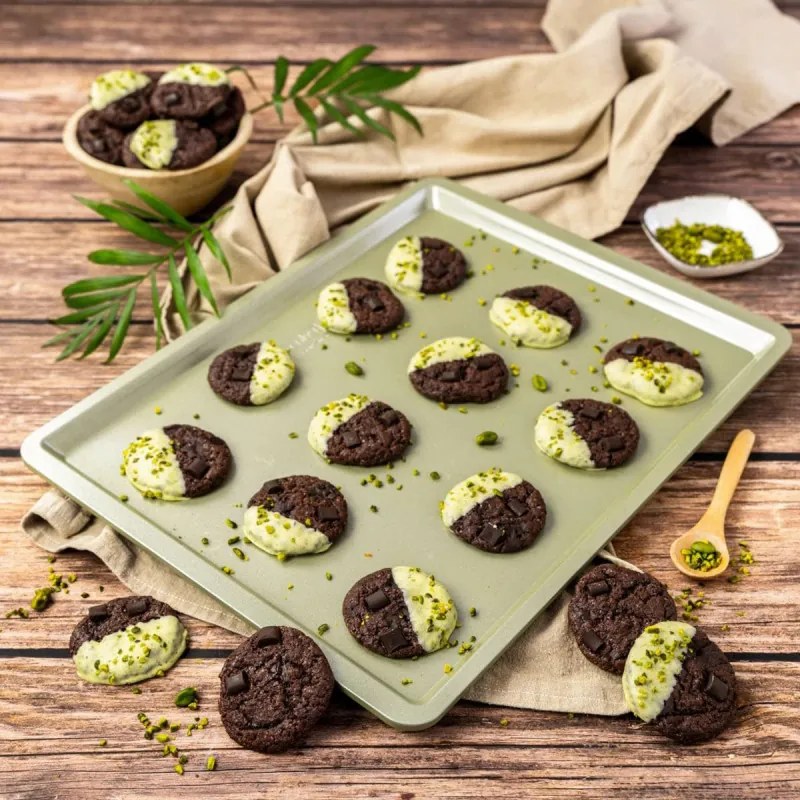 Tavа pentru copt Zenker 7457, 42x32 cm, Acoperire ILAG Maximizing Green, Pana la 180°C, Verde