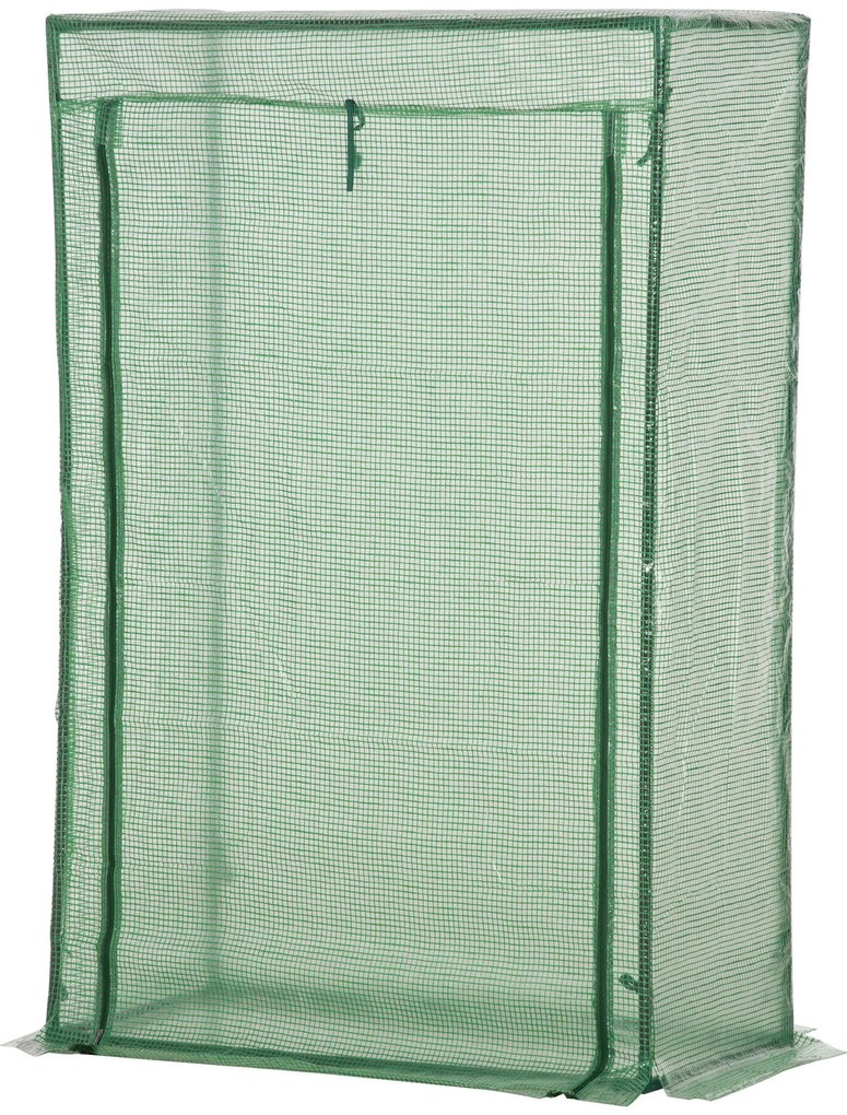 Sera Outsunny cu ușă, seră de iarnă din oțel, seră pentru balcon, grădină, seră de roșii 100x50x150cm, seră de roșii pentru roșii, legume, flori, plante, verde | Aosom Romania