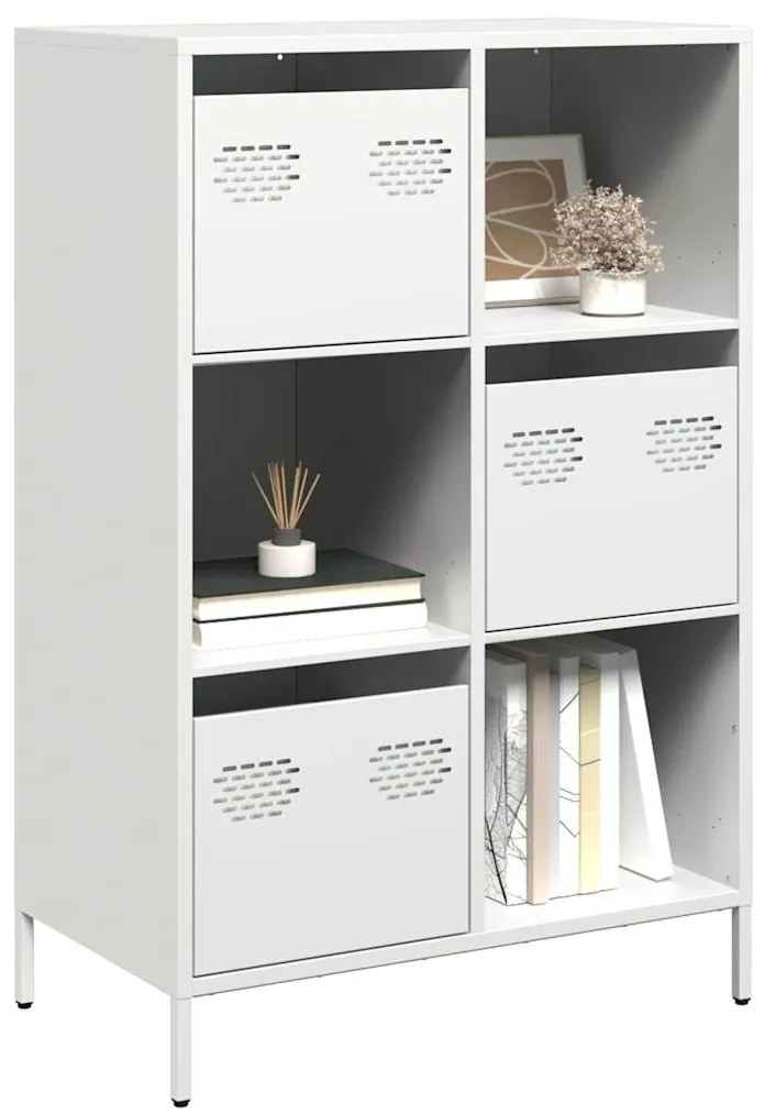 vidaXL Dulap înalt, alb, 68x39x103,5 cm, oțel