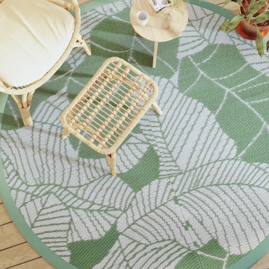 vidaXL Covor de exterior, ARAKIL verde, Ø200 cm, PP
