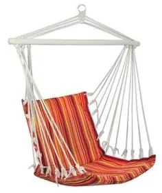Hamac tip scaun, dungi rosu si galben, max 150 kg, 90x90 cm, Isotrade