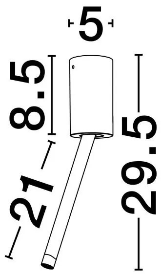 Plafoniera/Spot LED reglabil stil minimalist ORNOS alb H-29,5cm