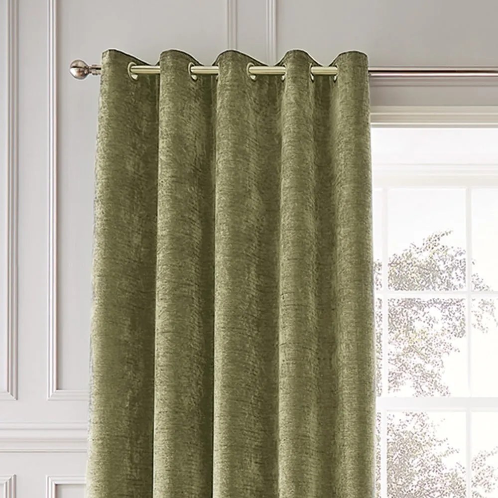 Draperii kaki termoizolante 2 buc. din janilie 168x183 cm Selene Luxury Chenille – Hyperion