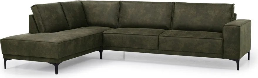 Colțar verde cu tapițerie din imitație de piele (colț pe partea stângă ) Copenhagen – Scandic