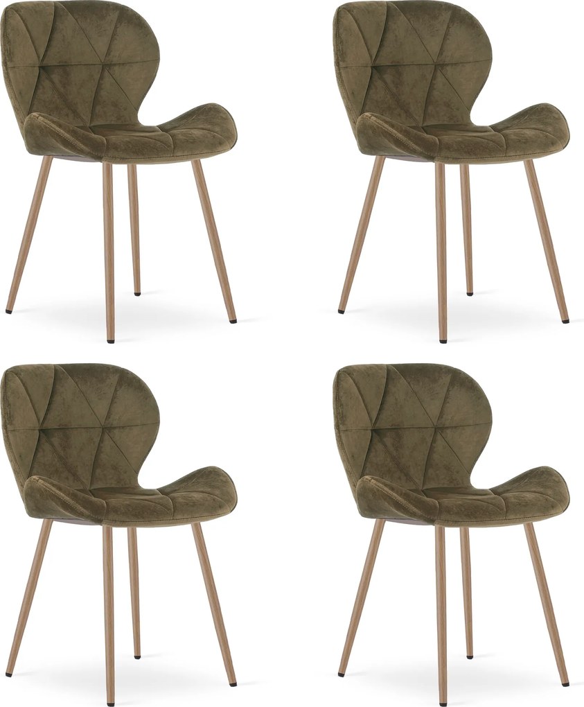 Scaun de masa MANGO VELVET, maro