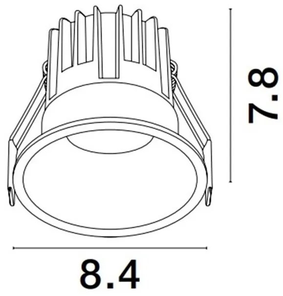 Spot LED incastrabil tavan fals / plafon LUELA 4000K negru/auriu