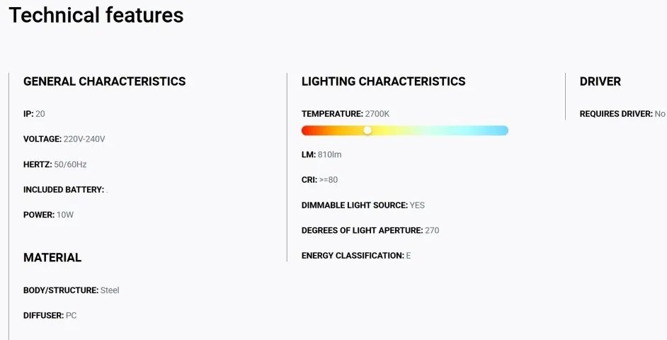 Bec E27 LED 10W 2700K DIMABLE