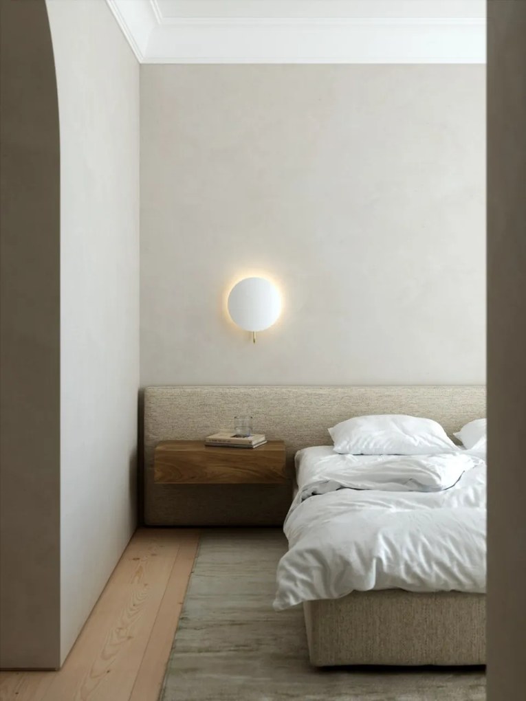 Aplica de perete ambientala design nordic Spargo alb/alama