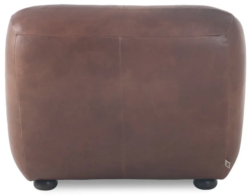 Fotoliu maro cu tapițerie din piele Wyatt – Dutchbone