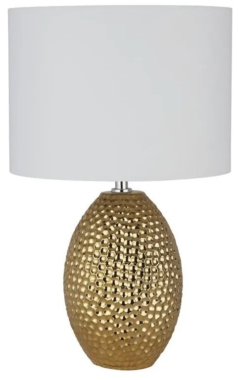 Veioza/Lampa de masa design decorativ Nadine auriu/crem
