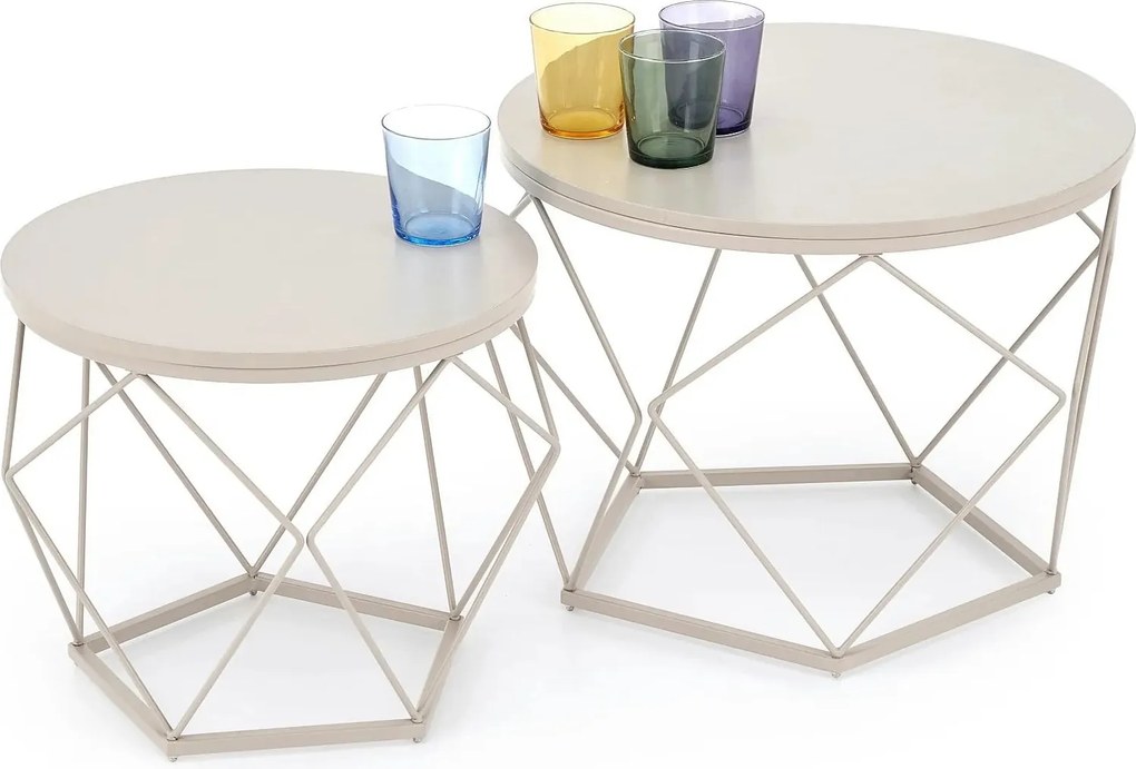 Set 2 masute cafea CIELO, casmir