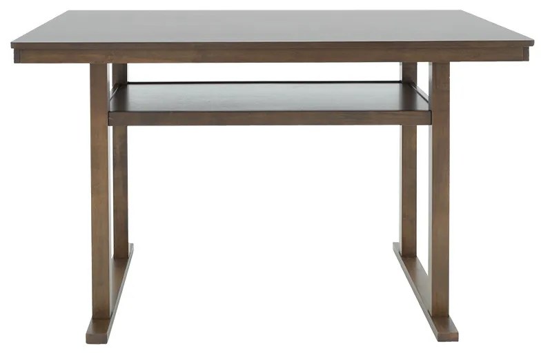Masa de bar Tenor lemn natural cauciuc - MDF, culoarea nuc 150x90x91.5cm