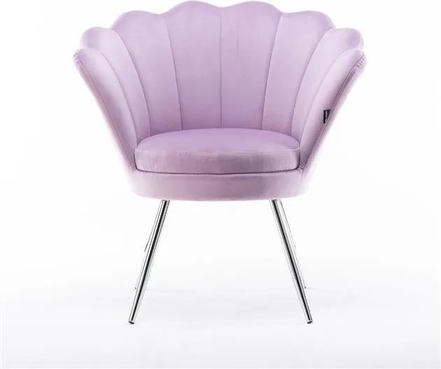 Fotoliu FREY Heather din Catifea cu Picioare Chrom
