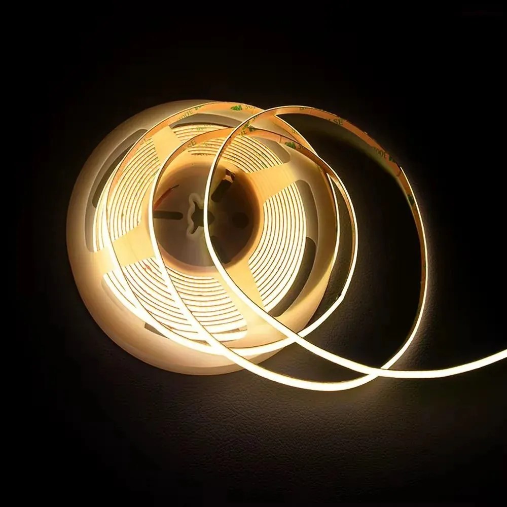 Bandă LED COB Lumină Caldă 9W/m 10m/Rolă 12V