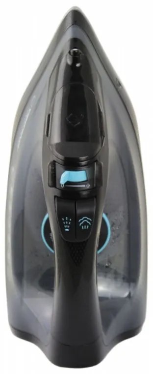 Fier de calcat fara fir Esperanza EHI010, 2600W, Placa ceramica, 300 ml, Uscat + abur, Autocurstare, Calcare verticala, Negru