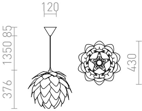 Lustră pe cablu ENCOMBRE 1xE27/42W/230V RED-Design Rendl-R12381