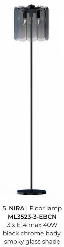 Lampadar, Lampa de podea moderna Nira negru
