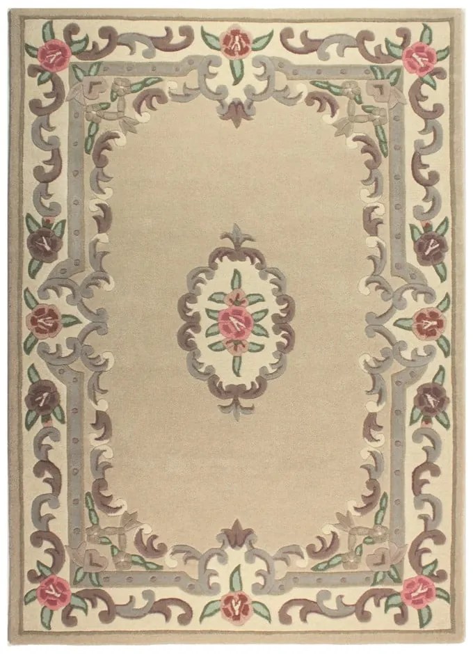Covor din lână Flair Rugs Aubusson, 120 x 180 cm, bej