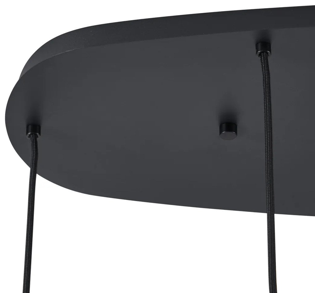 Lampă suspendată modernă neagră cu 6 lumini - Biles