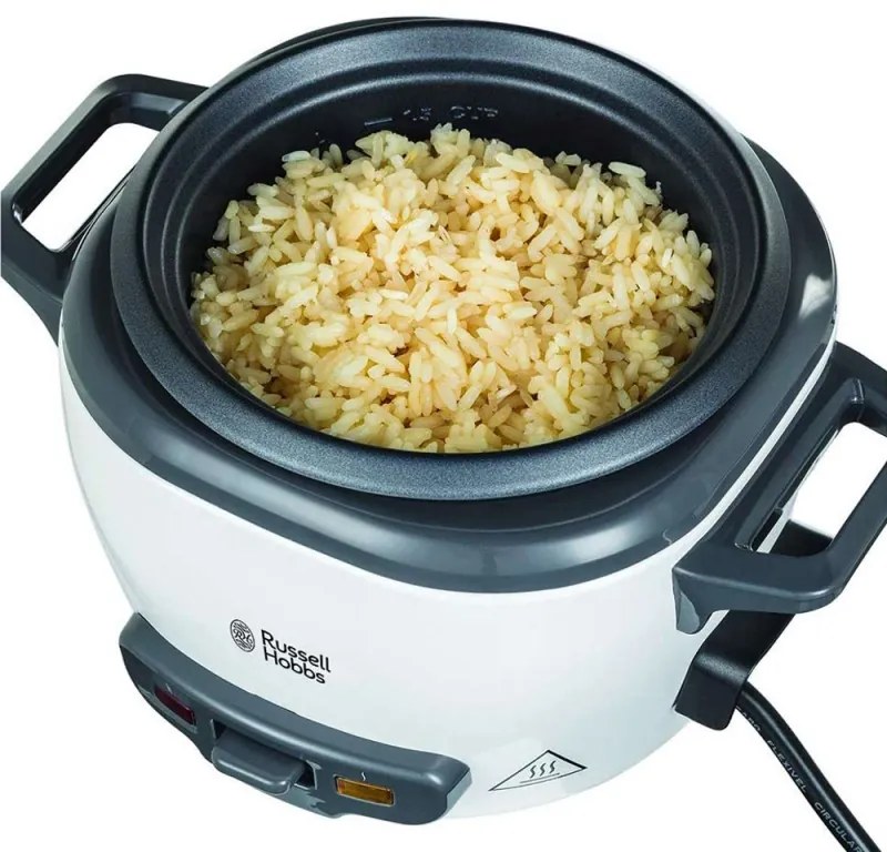 Aparat de gatit orez Russell Hobbs Cook@Home 27020-56, 600 ml, Dimensiune compacta, Mentinere la cald, Gri