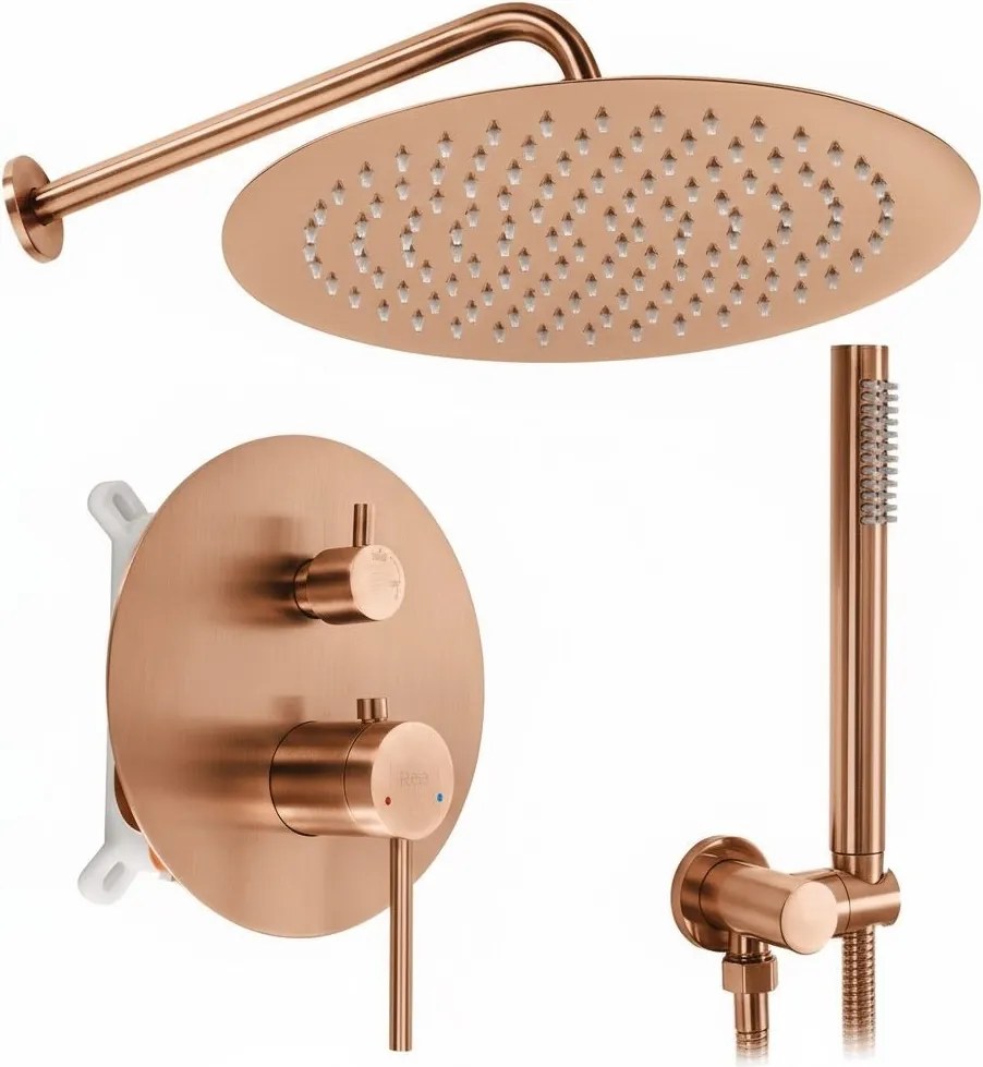Set de dus incastrat Rea Foss Clif Brush Copper + BOX