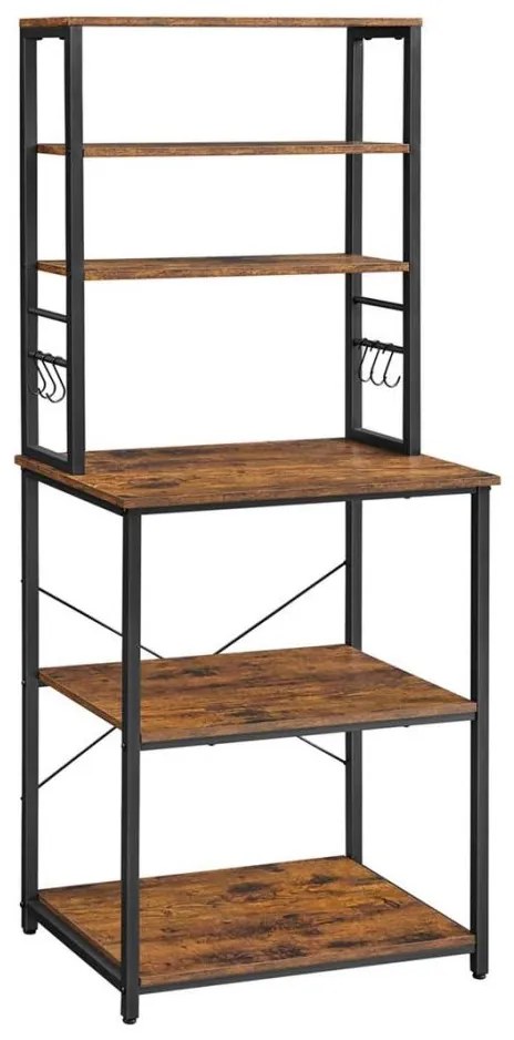 Etajeră MARGE maro/negru