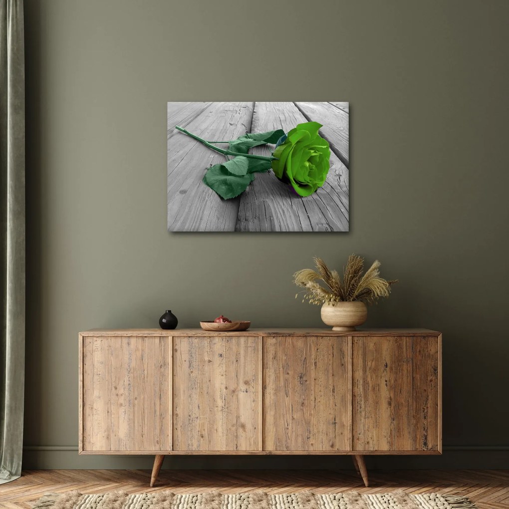 Tablou - Trandafir verde (70x50 cm)