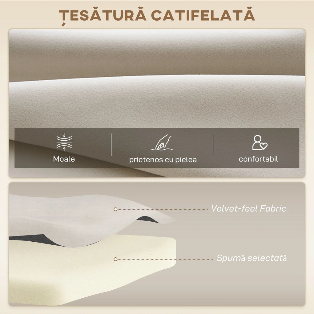 HOMCOM Canapea Pat de 2 Locuri cu Spătar Reglabil pe 5 Nivele și 2 Perne din Material Capitonat, 102x73x81 cm, Negru | Aosom Romania