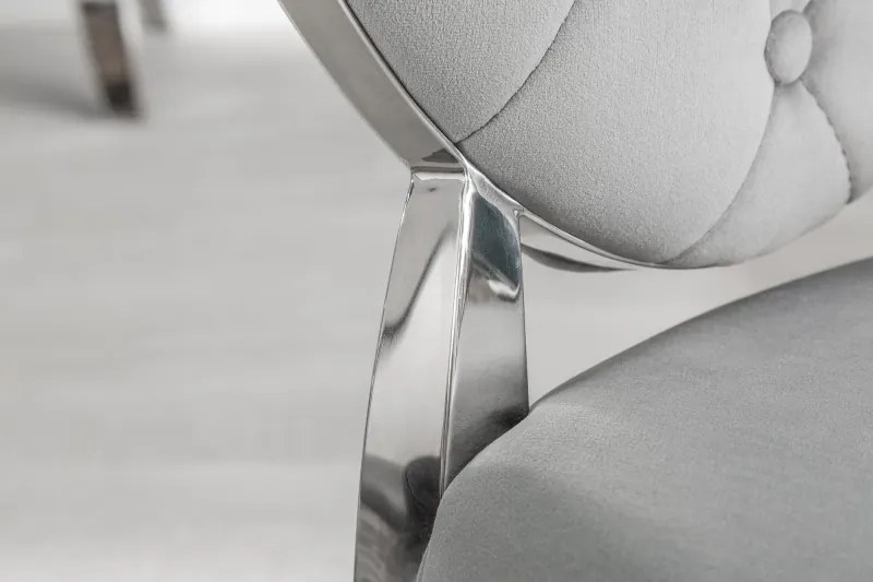 Neînvins Scaun de lux Modern baroc gri catifea
