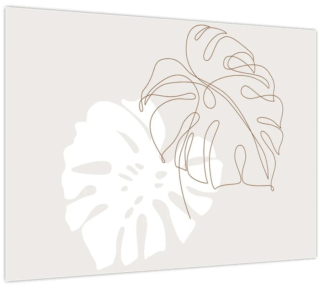 Tablou - Linia de artă monstera N⁰2 (70x50 cm)