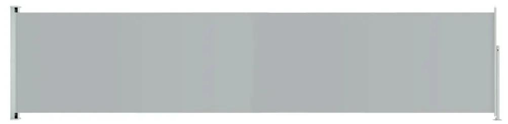 Copertina laterala retractabila de terasa, gri, 140x600 cm Gri, 140 x 600 cm