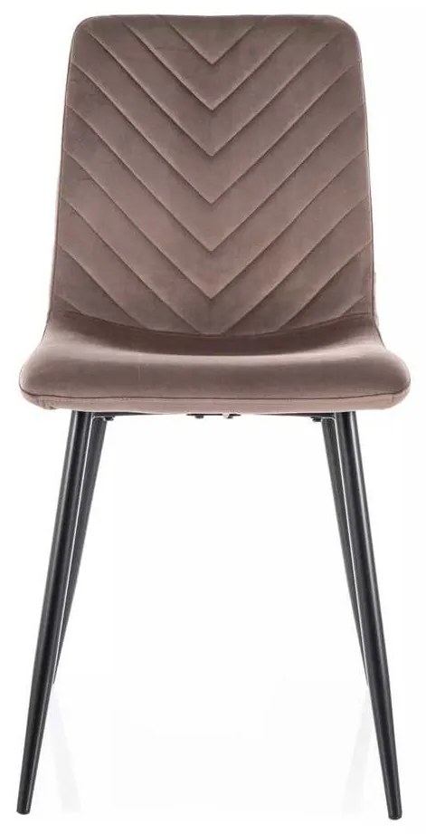 Scaun de bucătărie Freville Velvet, maro