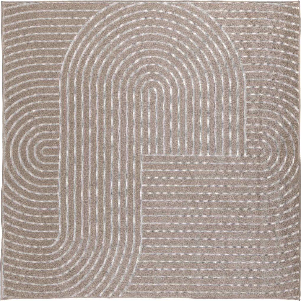 vidaXL Covoare de zonă Pătrat PALMERAS Bej 200 x 200 cm Poliester