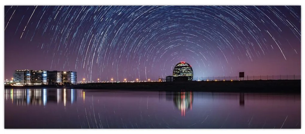 Tablou cu cerul nocturn și stele (120x50 cm)
