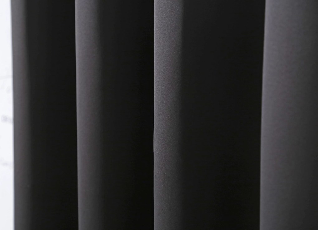 Draperie neagra OXFORD 140x250 cm Agatat: Inele metalice