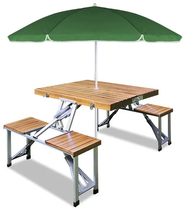 Deuba Set de camping pliabil - lemn