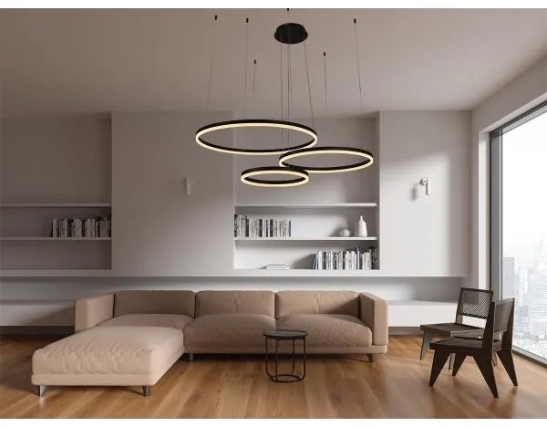 Lustră LED dimabilă pe cablu LED/125W/230V 3000-6500K + telecomandă