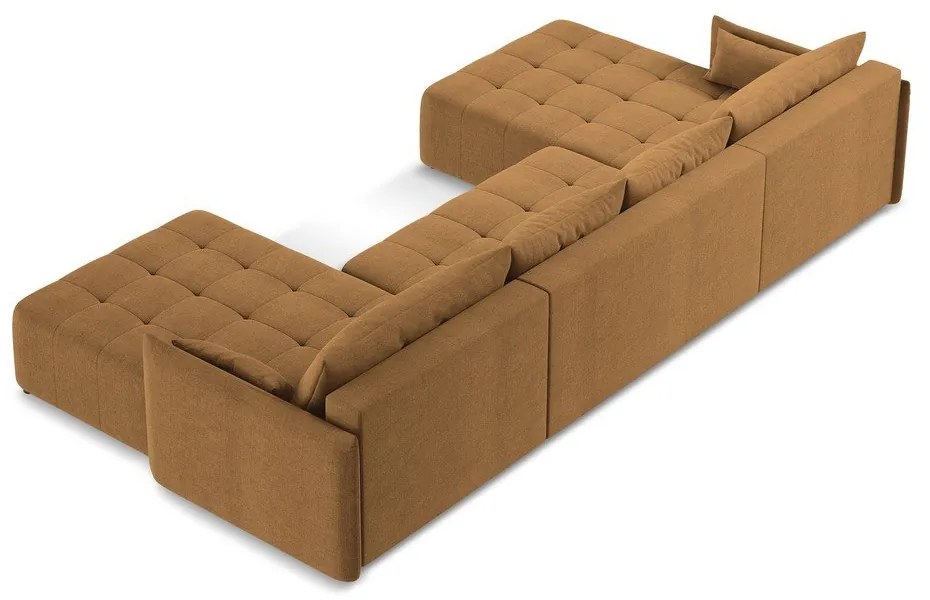 Colțar teracotă extensibil/cu spațiu de depozitare (în formă de "U") Moku – Makamii