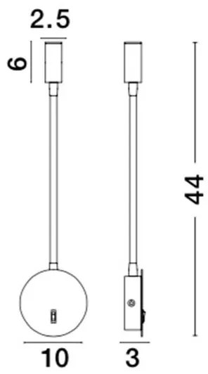 Aplica LED cu spot directionabil design minimalist Jaco alba NVL-8140321
