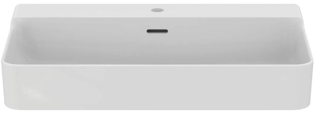 Lavoar suspendat alb 80 cm, dreptunghiular, cu preaplin, Ideal Standard Conca 800x450 mm