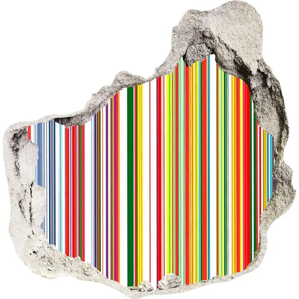 Fototapet un zid spart cu priveliște Dungi colorate