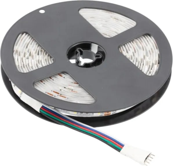 Bandă LED Flash GTV pentru mobilier, lumină RGBW, 60 LED m, 320 lm m, 16 W m, 12V, IP20, 5 m Multicolor, 12 V, LED Flash, 16 W/m, 320 lm/m, 10 mm