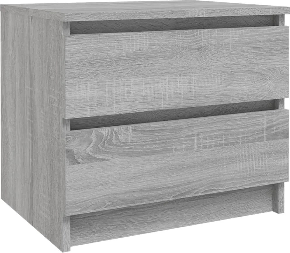 vidaXL Noptieră, sonoma gri, 50x39x43,5 cm, lemn prelucrat