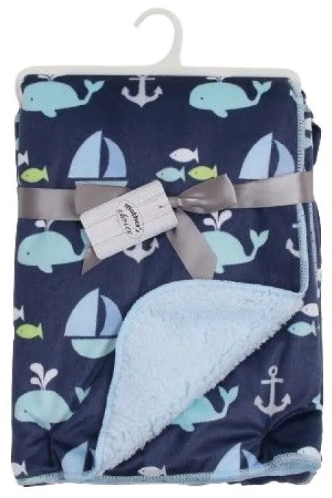 Paturica pufoasa pentru bebelusi model marin - Mother s Choice
