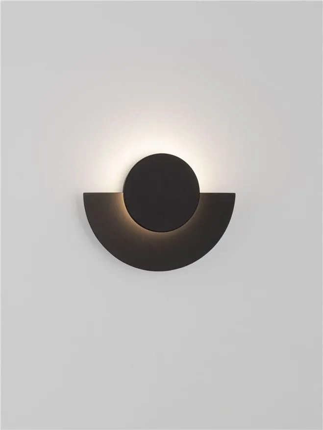 Aplica perete exterior lumina indirecta IP54 LED 2700K Gloo negru